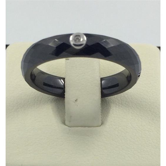 Anello Donna Oro Donna in Ceramica Diamante 0.01 Ct DRAF2109.001-15 - DRAF2109.001-15